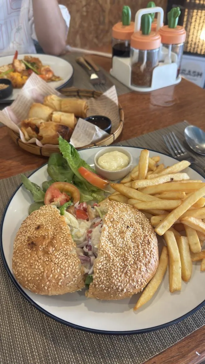 A plate of food at Crash, Kamala