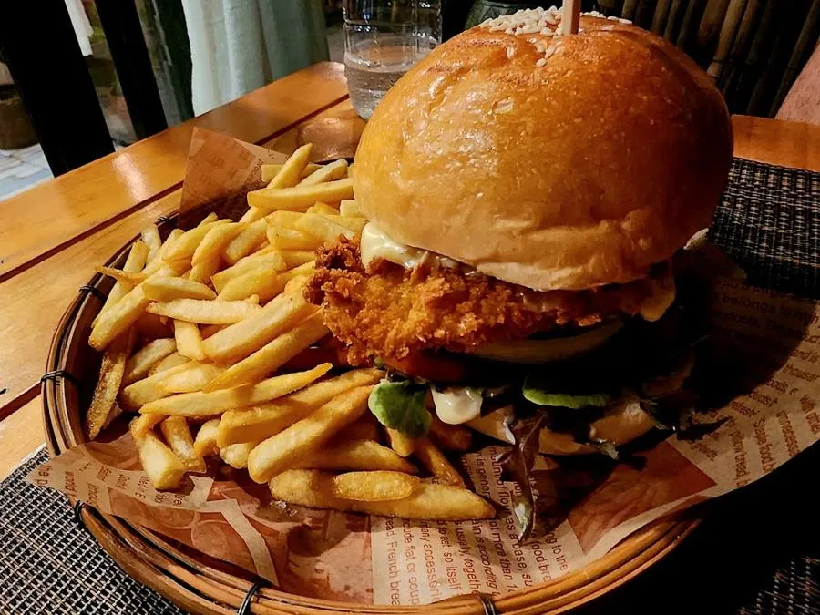 A plate of food at Crash, Kamala